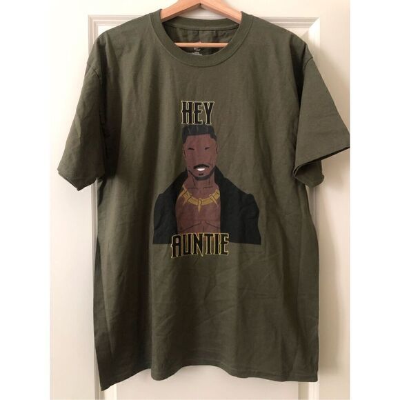 Black Panther Hey Auntie T-shirt Men’s Size Large - Picture 1 of 3